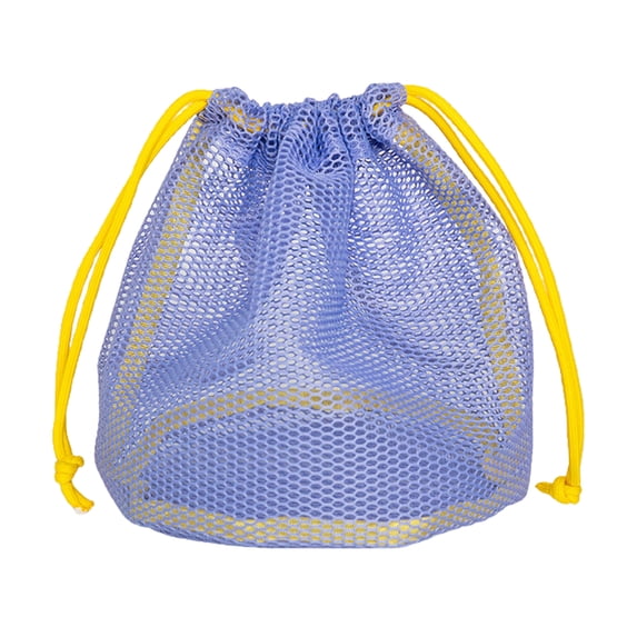 Color Block Mesh Drawstring Bag, Breathable Portable Wash Pouch, Lightweight Storage Handbag, Large Capacity Cosmetic Organizer, Quick Dry Mesh Sack, Multicolor Travel Carry Bag