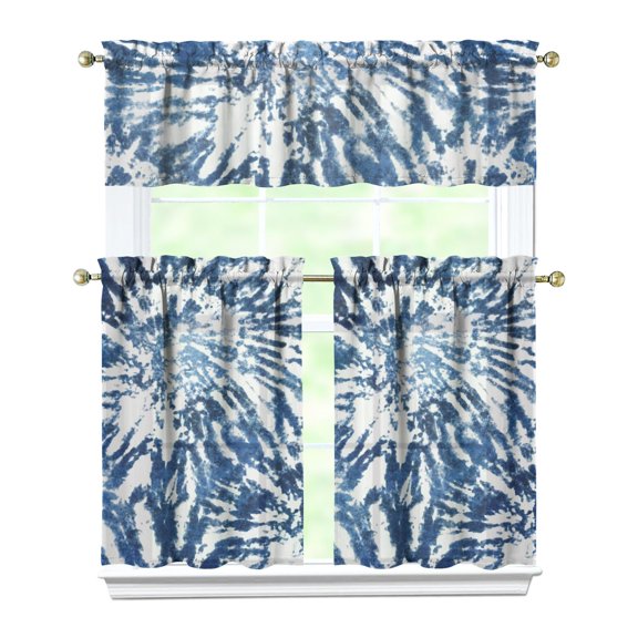 Color Block Minimalist Geometric Kitchen Curtains Set, Modern Abstract Abstract Mosaic Bauhaus Inspired Design, Artistic Aesthetic Abstract Geometric Pattern, Contemporary Home Decor Window Treatment