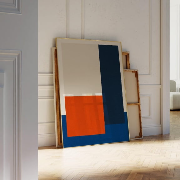 Color Block Minimalist Geometric Wall Art, Unframed Paper Print Size 16x24