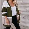 Color Block Open Front Cardigan