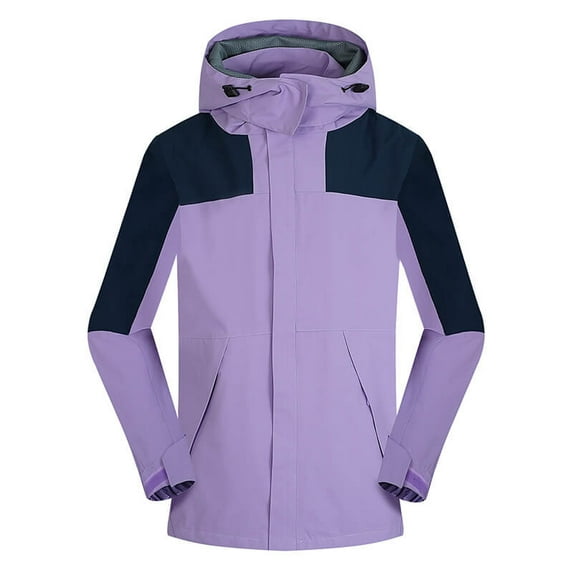 Color Block Outdoor Mountaineering Windproof and Waterproof Shell Jacket