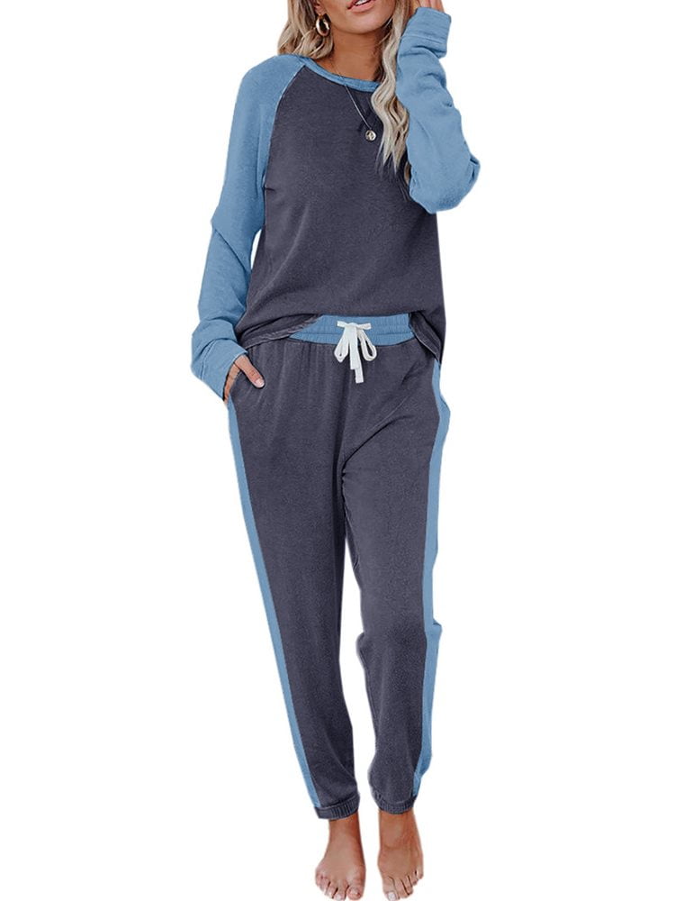 AherBiu Fleece Lined Sweatsuits Women Winter Warm 2 Piece Outfits Sherpa  Lined Jogging Set Sweat Suits Loungewear Pajamas 