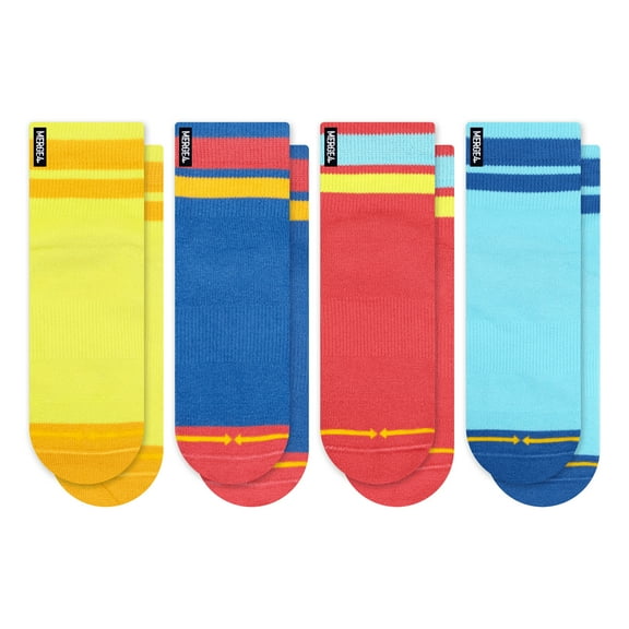 Color Block Quarter Crew Socks 4 Pack