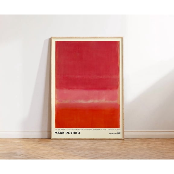 Color Block Red Wall Art Unframed Paper Print