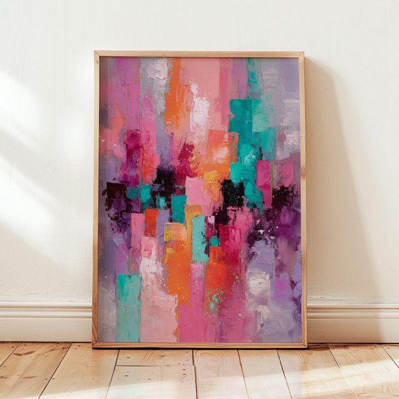 Color Block Rise Modern Wall Art Statement Decor Unframed Paper Print