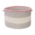 thumbnail image 1 of Color Block Round Basket - Shadow/Pink 14in.x10in., 1 of 1