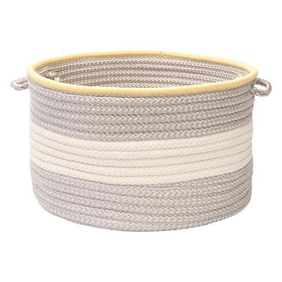 Color Block Round Basket - Shadow/Yellow 24in.x14in.
