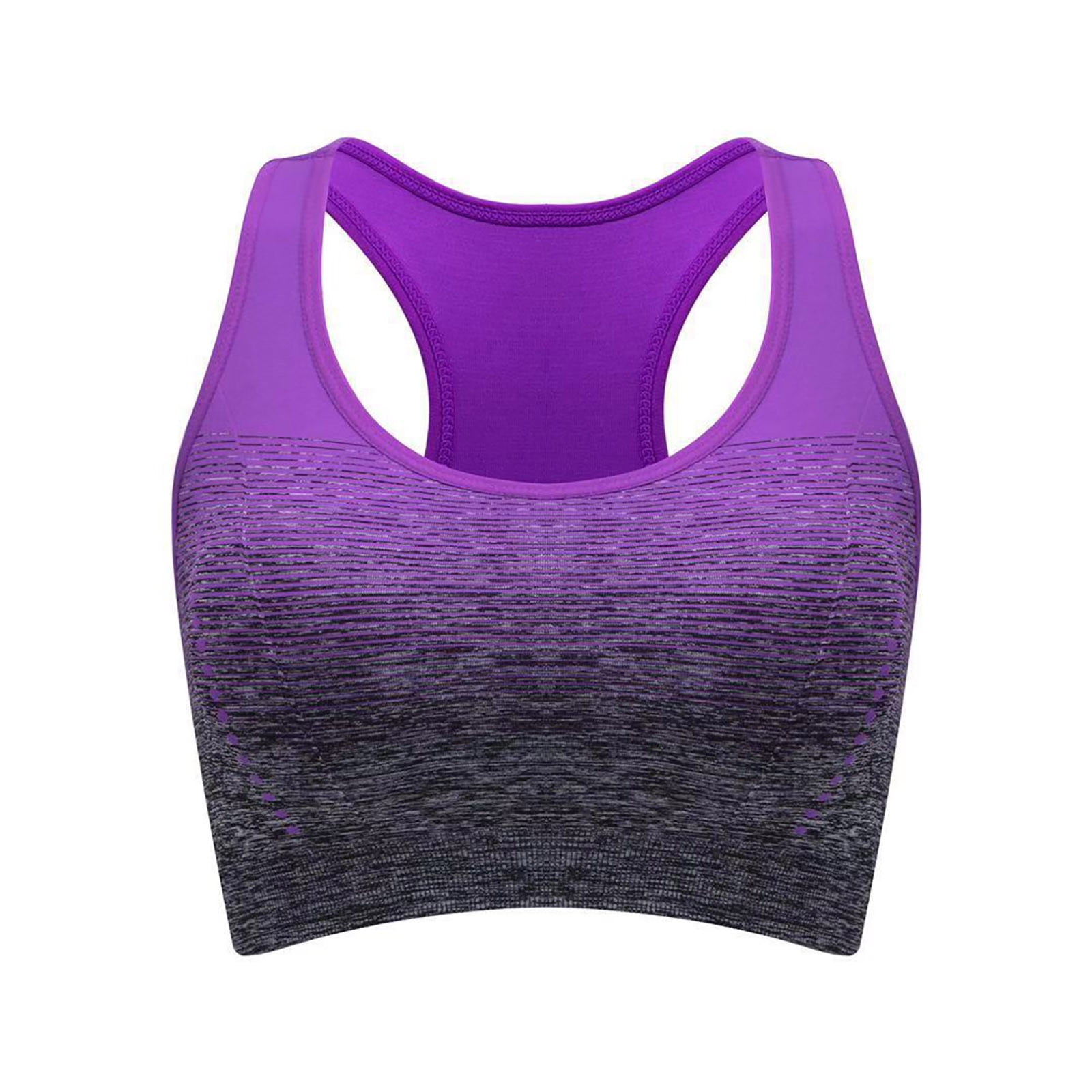 Color Block Sexy Sports Bra Full Support Breathable Racerback Wirefree