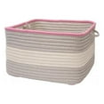 thumbnail image 1 of Color Block Square Basket - Shadow/Pink 14in.x10in., 1 of 1