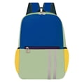 thumbnail image 1 of Color Block Stripe Backpack Primary School Middle Elementary Lightweight Multi Pocket Breathable Straps Waterproof Elementary Back To School Casual Bookbag, 1 of 3