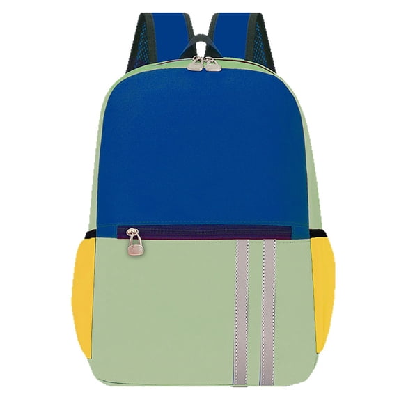 Color Block Stripe Backpack Primary School Middle Elementary Lightweight Multi Pocket Breathable Straps Waterproof Elementary Back To School Casual Bookbag
