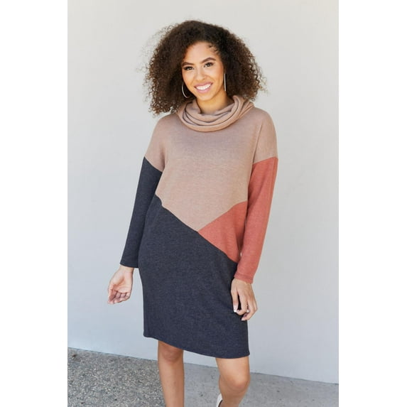 Color Block Sweater Dress