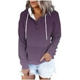thumbnail image 1 of Color Block Sweatshirt Blouses for Womens Light Warm Long Sleeve Pullover Sweater Blouses Buckle Down Comfort Tops Casual Comfy Fall Fashion Outfits Winter Clothes 2025, 1 of 6
