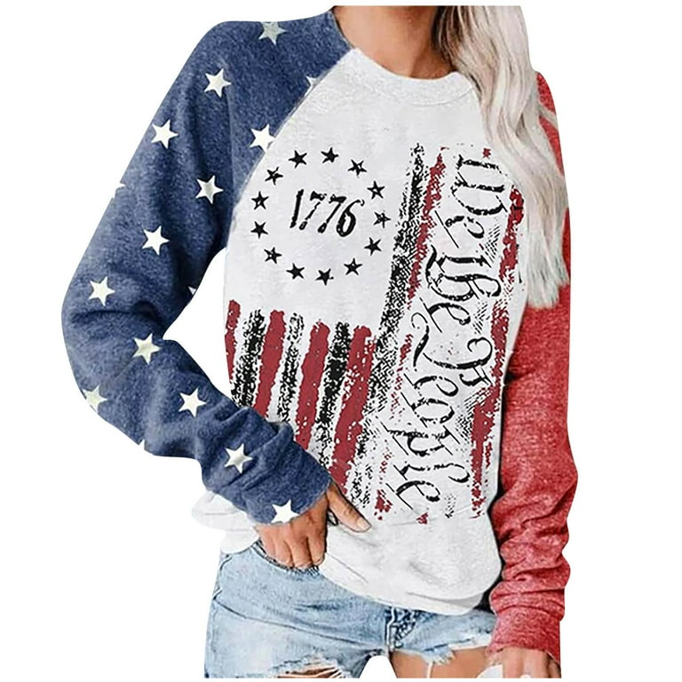 Star print colorblock sweatshirt top