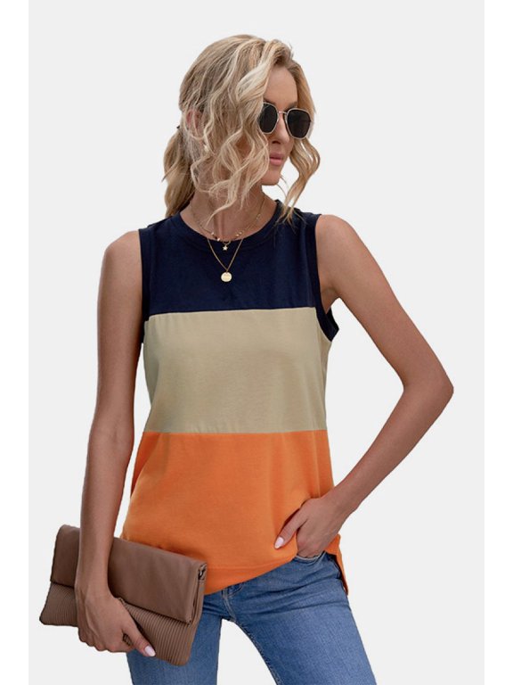 Color Block Tank Top