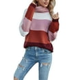 thumbnail image 1 of Color Blocked Cozy Sweater Pink Small, 1 of 4