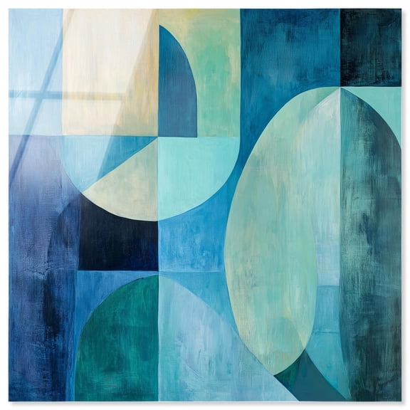 Color Blocks II Acrylic Modern Wall Decor by Art Remedy, Ready to Hang, 12 x 12