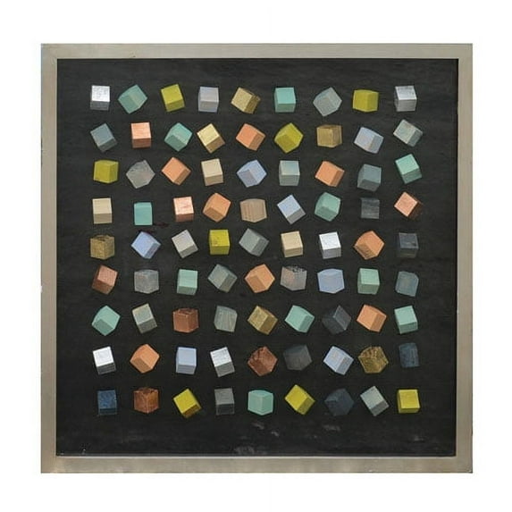 Color Blocks Shadow Box Wall Art