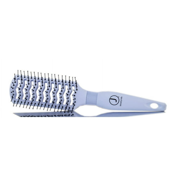 Color : Blue , J Beverly Hills Vent Brush Hair - Pack of 1 w/ SLEEKSHOP Teasing Comb