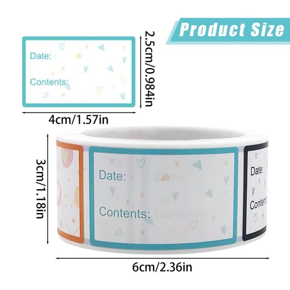 Color Border Jar Label Stickers, Writable Adhesive Tags for Pantry and Storage