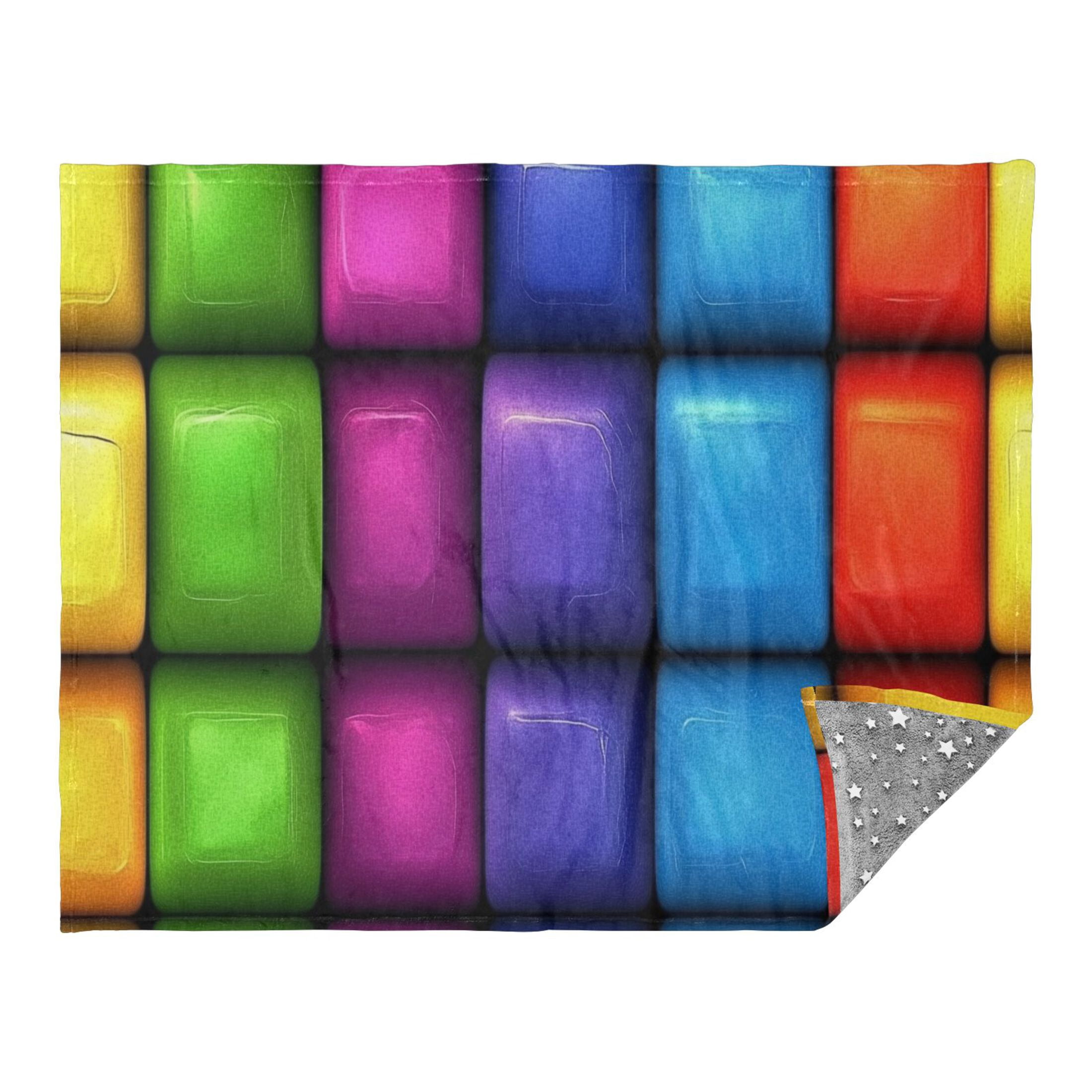 Color Box Pattern Camping Blankets Bed Throws and Cozy Travel Blanket ...