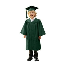 Color Boys Girls Suit Kindergarten Children Graduation 2 pieces Stage Perfor mance Gown Cap Tassel Set 2025 kindergarten graduation for Kids Girl 7-8 Years