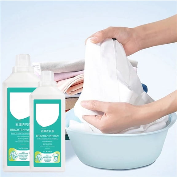 Color-Brightening Laundry Detergent 500ml - Oxygen Whitening & Stain Remover Liquid - Brightens Whites & Colors - All Fabric Safe