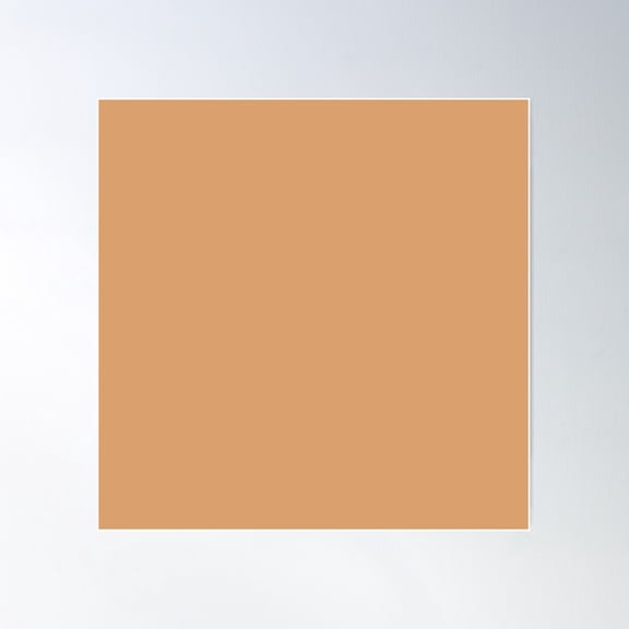 Color Buff (#Daa06D) Brown Poster Wall Art, Modern Wall Decor For Living Room Bedroom, 16x16 UNFRAMED