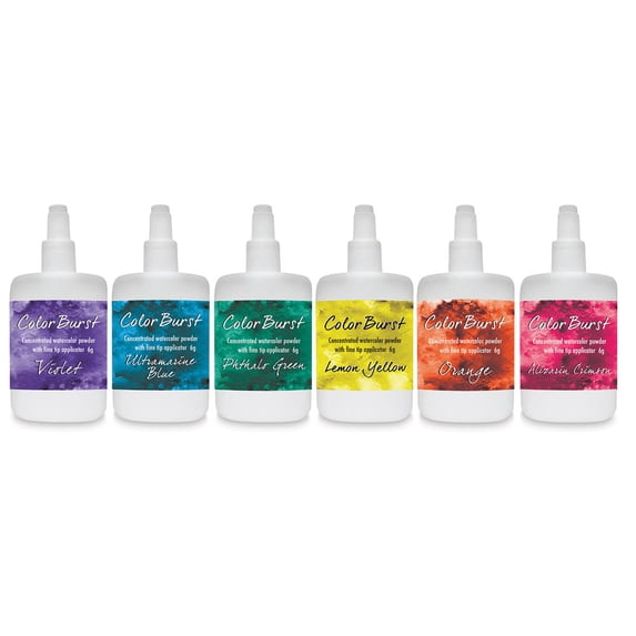 Color Burst Watercolor Powders - Set of 6, Brights