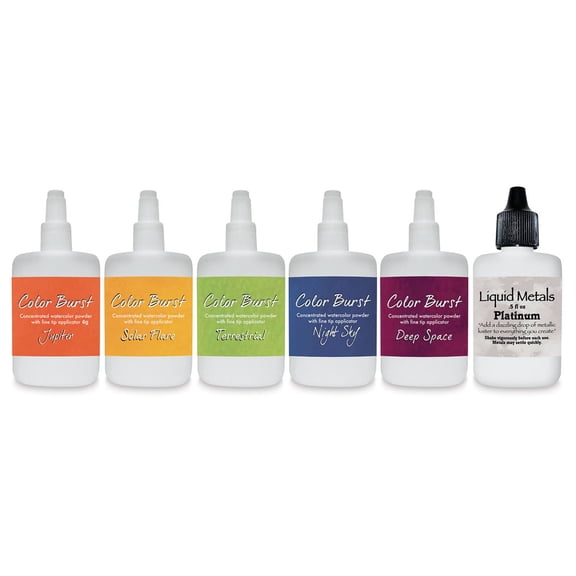 Color Burst Watercolor Powders- Set of 6, Galaxy
