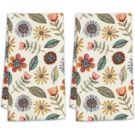 Color Butterfly Hand Towels Set of 2,Blue White Bath Hand Towels for Bathroom Decorative Soft Absorbent Dish Towels for Kitchen Bathroom Gym Hotel Spa Sport 16x24 Inches