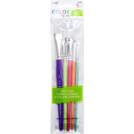 Color By Me Brush Sets, Angle Brushes, 5 Piece
