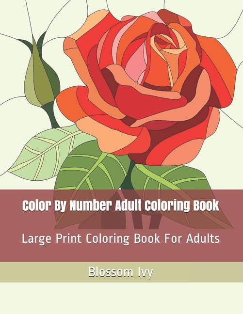 Color By Number Adult Coloring Book: Large Print Coloring Book For ...