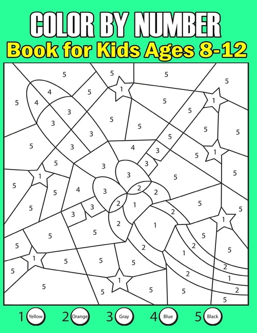 Color By Number Books For kids ages 8-12: 50 Unique Color By Number Design  for drawing and coloring Stress Relieving Designs for Adults Relaxation Cre  (Paperback), Octavia Books