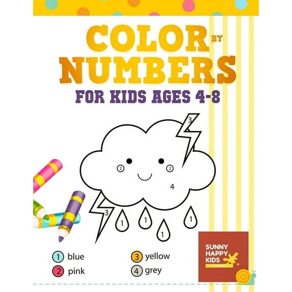 Color By Number Books For Kids Ages 4-8 (Paperback)