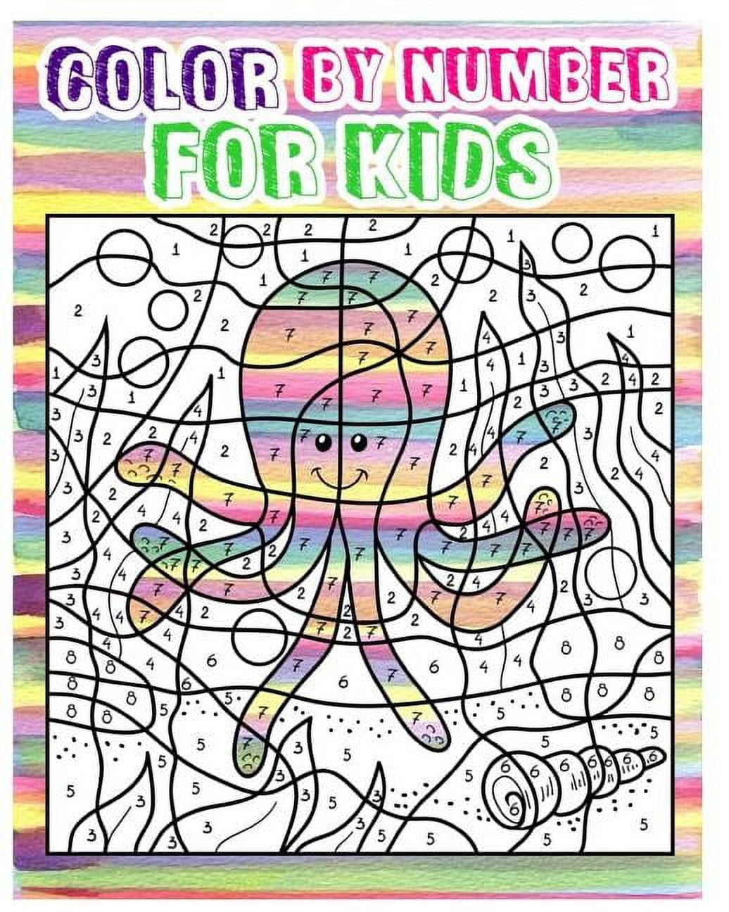 Color By Number for Kids: Animals Coloring Book For Kids Ages 4-8 ...
