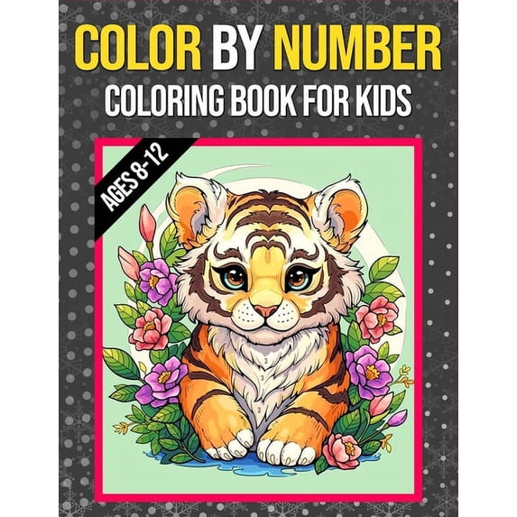4 Color Printers Color By Numbers Coloring Book For Kids Ages 8-12: Large Print Color By ...