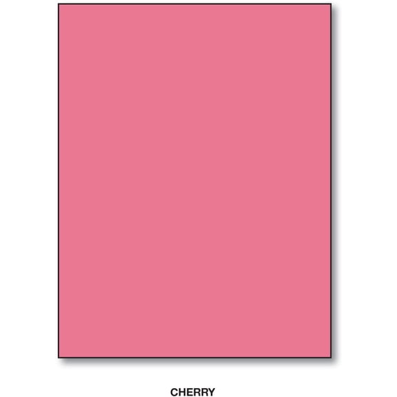 Color Card Stock 65lb. Cover Size 8 1/2" X 5 1/2" Sheets (Half Letter Size) 50 Sheets Per Pack (Cherry)