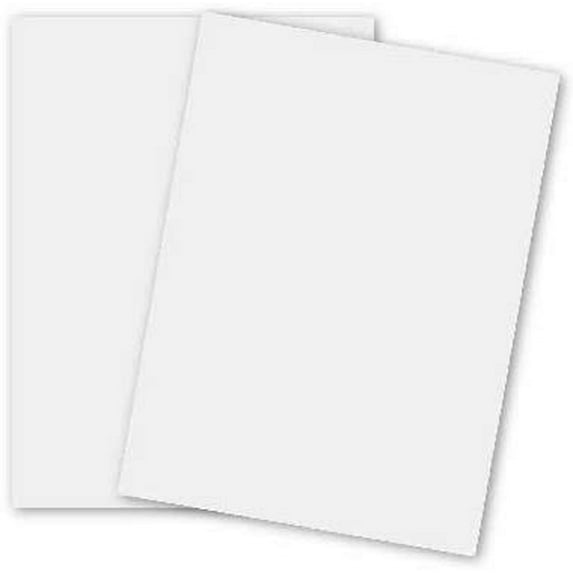 Color Card Stock 65lb. Cover Size 8 1/2" X 5 1/2" Sheets (Half Letter Size) 50 Sheets Per Pack (White)