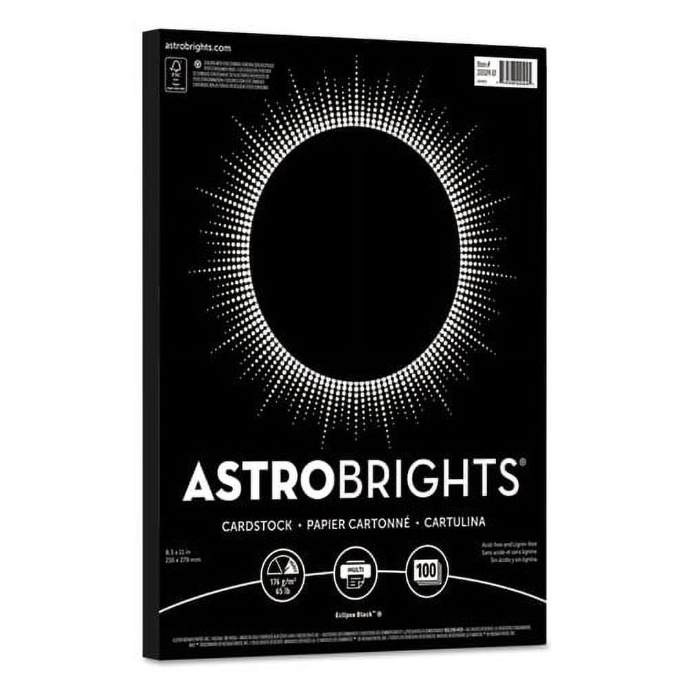 Color Cardstock, 65 Lb, 8.5 X 11, Eclipse Black, 100/pack | Bundle of 2 Packs