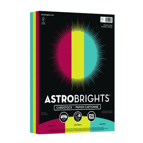 Color Cardstock -"Primary" Assortment, 65 lb Cover Weight, 8.5 x 11, Assorted Primary Colors, 150/Pa | Bundle of 10