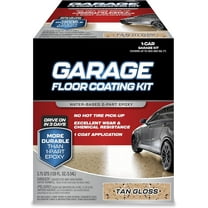 Color Care High-Gloss Garage Floor Epoxy Kit, 2-Part Epoxy Floor Coating for Concrete, Gray, 1 gal