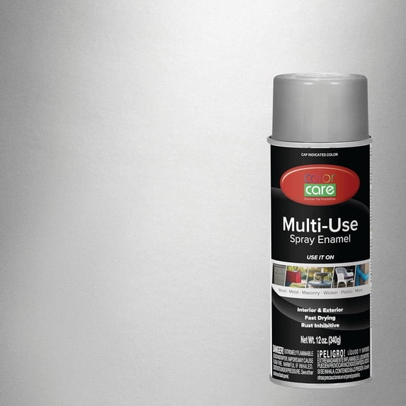 Color Care Multi-Surface Enamel Spray Paint and Rust Inhibitor, Light Gray, 12 fl oz, 4-Pack