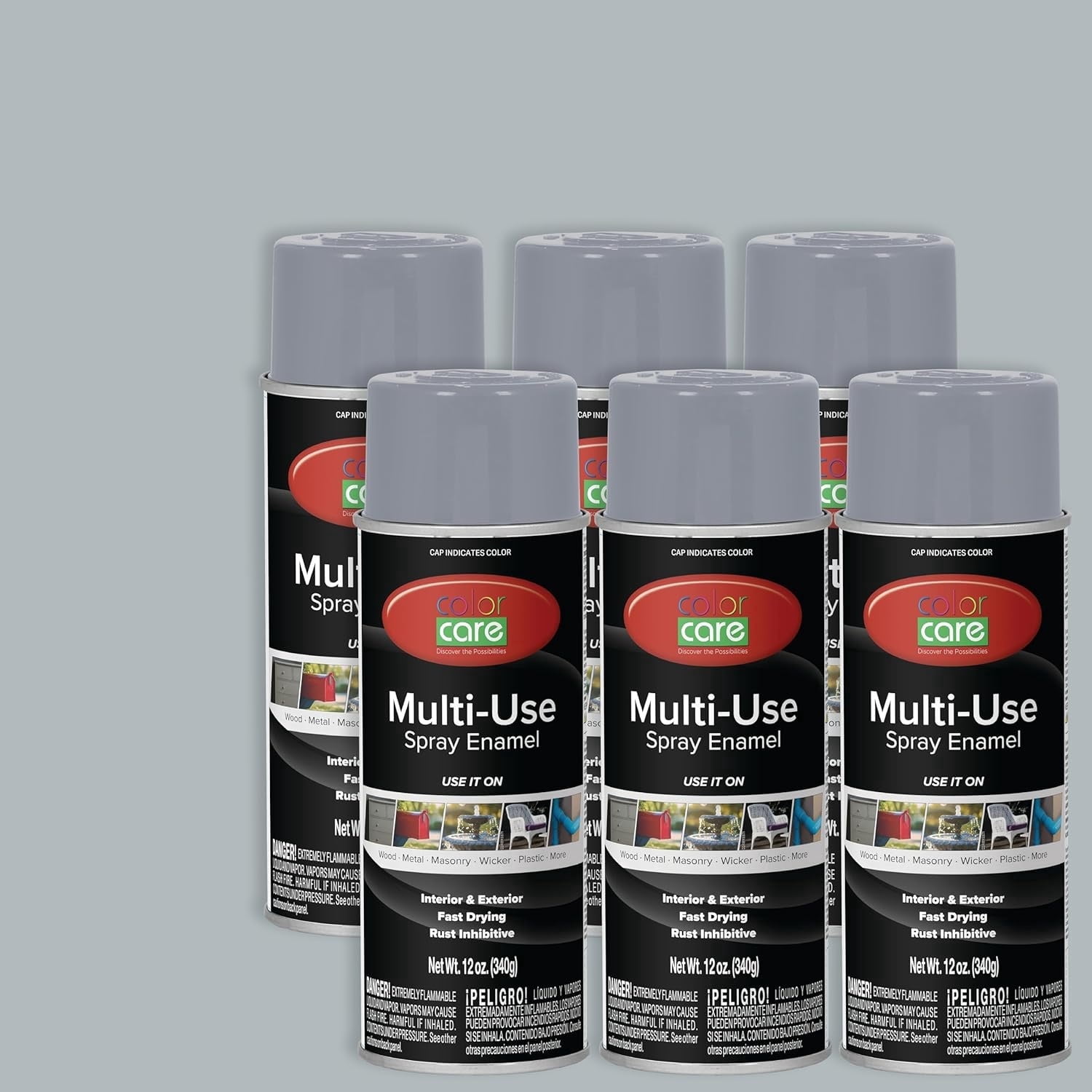 Color Care Multi-Surface Enamel Spray Paint and Rust Inhibitor, Light ...