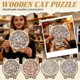 thumbnail image 1 of Color Cat-Shaped Wooden Puzzle, Unique Animal Shape Wood Puzzle, Wooden Cat Puzzles for Adults, 1 of 8
