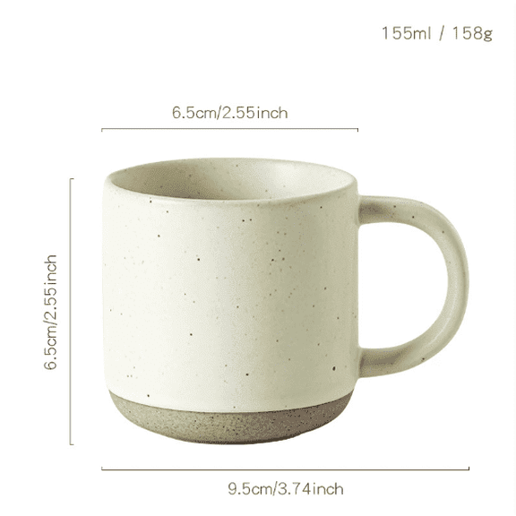 Color Ceramic Mini Espresso Cups Set , 5 oz Mugs with Handle, Porcelain Coffee Mugs Demitasse Cups, Modern Style Cups, Microwave Dishwasher Safe Suit for Espresso Machine