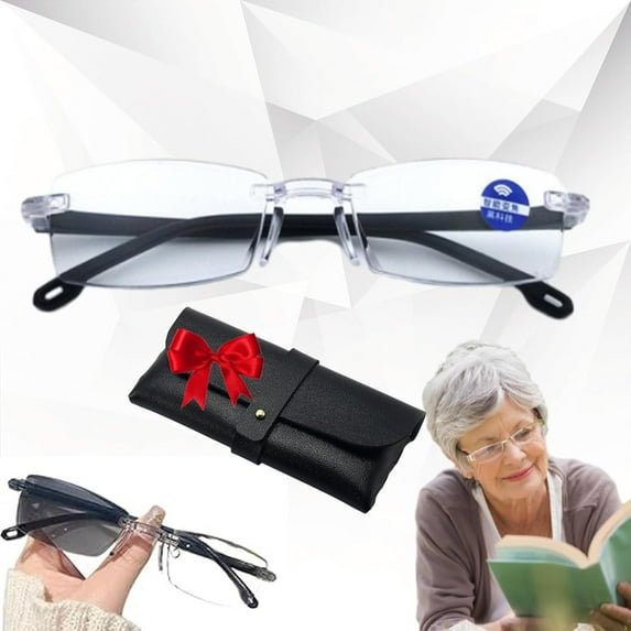 Color-Changing Anti-Blue Light Presbyopia Glasses for Men Seniors, 2025 Intelligent Zoom Anti Blue Light Presbyopia Glasses