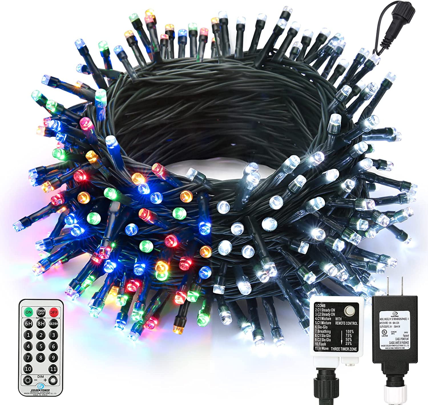 Color Changing Christmas Lights, 82ft 200 LED String Lights 11 Modes