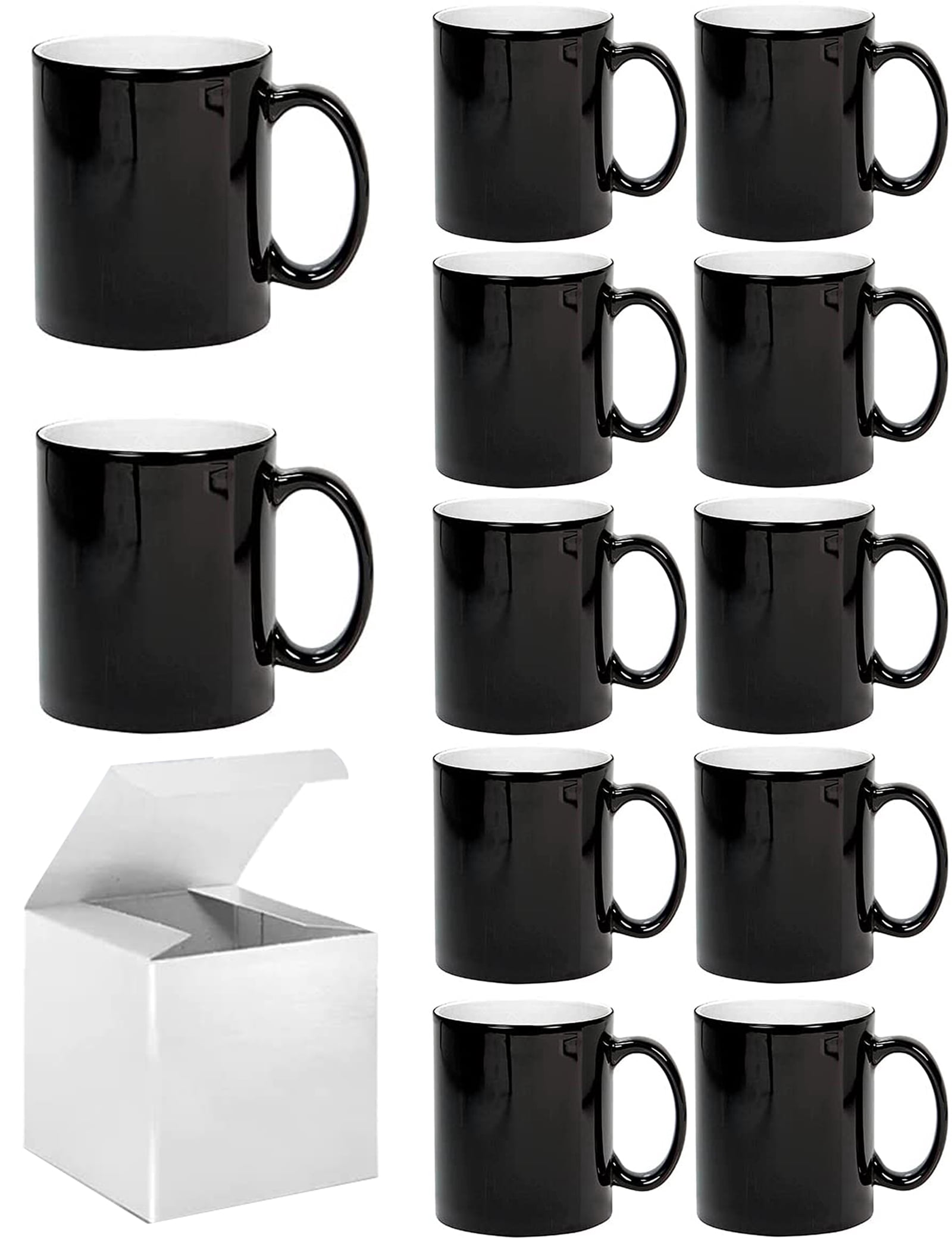 Color Changing Coffee Mugs, Sublimation Mugs Magic Mugs Tazas Magicas Para Sublimacion Cups Heat Sensitive Coffee Mugs 11 OZ Set of 12