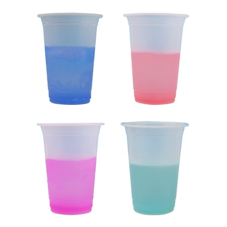 Color Changing Disposable Party Cups - 16 oz., King Top, 15ct